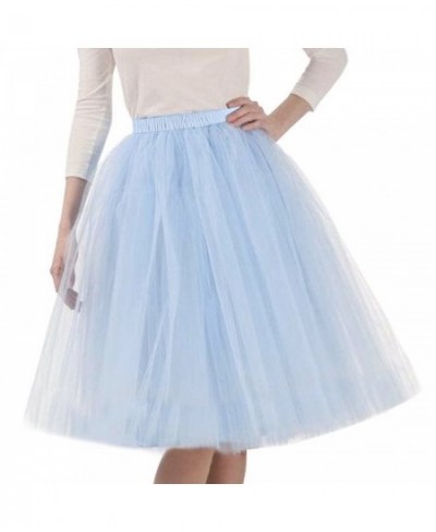 Women Vintage Tulle Skirt Short Tutu Knee Skirts Adult Fancy Ballet Dancewear Party Costume Ball Gown A-line Skirt Summer 202...