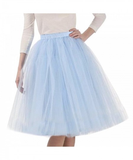 Women Vintage Tulle Skirt Short Tutu Knee Skirts Adult Fancy Ballet Dancewear Party Costume Ball Gown A-line Skirt Summer 202...