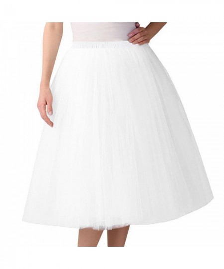 Women Vintage Tulle Skirt Short Tutu Knee Skirts Adult Fancy Ballet Dancewear Party Costume Ball Gown A-line Skirt Summer 202...