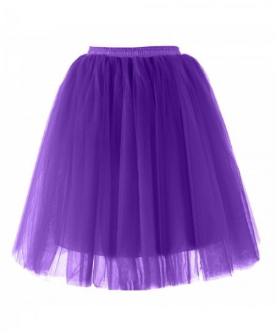 Women Vintage Tulle Skirt Short Tutu Knee Skirts Adult Fancy Ballet Dancewear Party Costume Ball Gown A-line Skirt Summer 202...