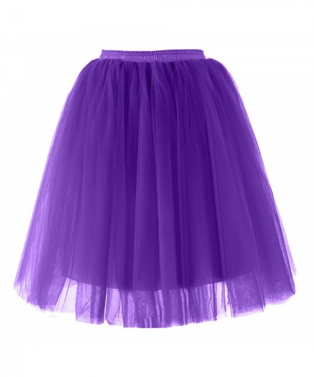 Women Vintage Tulle Skirt Short Tutu Knee Skirts Adult Fancy Ballet Dancewear Party Costume Ball Gown A-line Skirt Summer 202...