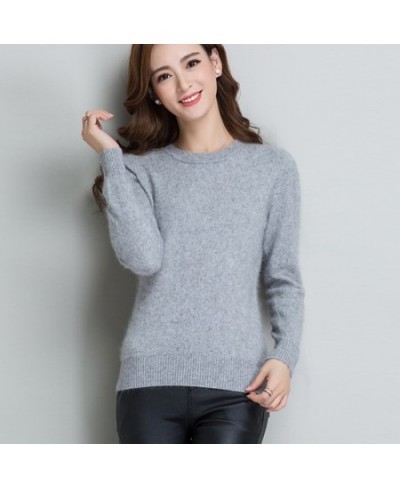 Super Warm 100% Mink Cashmere Sweaters and Pullovers Women Autumn Winter Soft Sweater Half Turtleneck Female Basic Pullovers ...