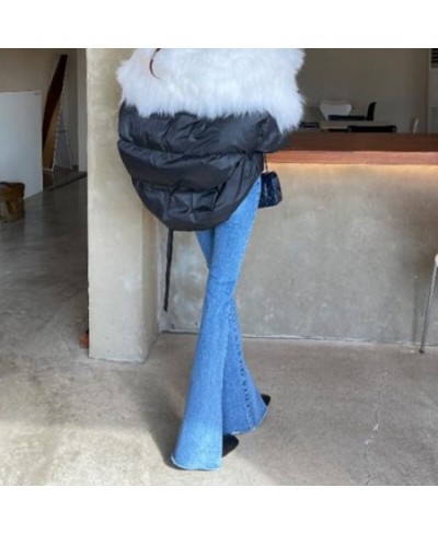 Skinny Ripped Jeans for Women High Waist Elastic Blue Split Denim Jeans Lady Chic Fashion Flare Pants Mom Bottoms New $57.98 ...