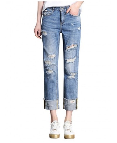 Jeans Woman Denim Ripped Pants Broken Femme Loose Trousers Plus Size Wide Leg Hole Mujer Jeans Boyfriend Streetwear 2022 $45....