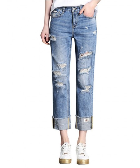 Jeans Woman Denim Ripped Pants Broken Femme Loose Trousers Plus Size Wide Leg Hole Mujer Jeans Boyfriend Streetwear 2022 $45....