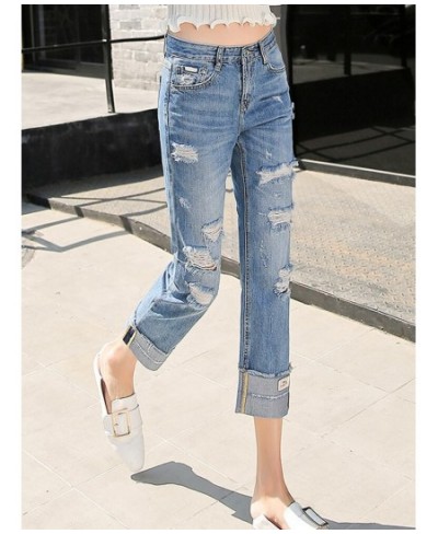 Jeans Woman Denim Ripped Pants Broken Femme Loose Trousers Plus Size Wide Leg Hole Mujer Jeans Boyfriend Streetwear 2022 $45....