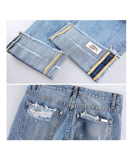 Jeans Woman Denim Ripped Pants Broken Femme Loose Trousers Plus Size Wide Leg Hole Mujer Jeans Boyfriend Streetwear 2022 $45....