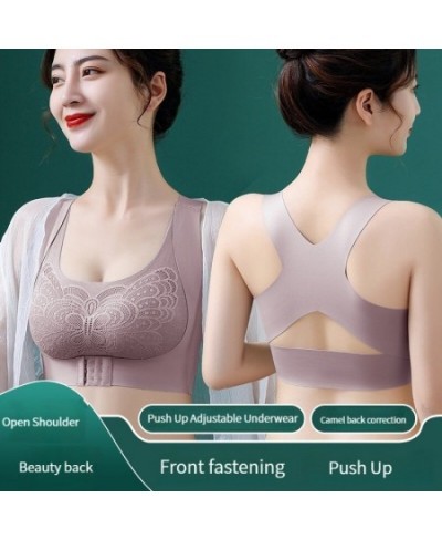 Sexy Ladies Bra Push Up No Steel Ring Two-in-One Front Buckle Correction Seamless Beautiful Back Wrap Breast Women's Underwea...