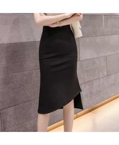 Oversized High Waist Skirt Women 2023 Fashion Summer Red Long Skirts Womens Korean Style Irregular Office Sexy Black Skirt $3...