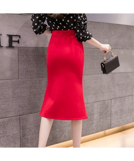 Oversized High Waist Skirt Women 2023 Fashion Summer Red Long Skirts Womens Korean Style Irregular Office Sexy Black Skirt $3...