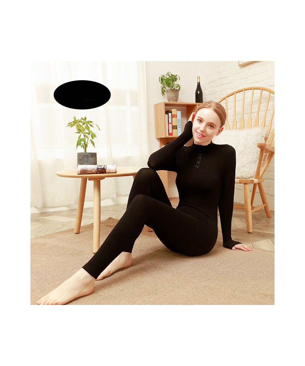 Winter Women Thermal Underwear Sets High-Collar Long Johns Ladies Clothing Comfortable Warm Thermo Seamless Underwear Suits $...