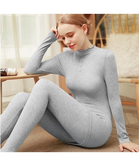 Winter Women Thermal Underwear Sets High-Collar Long Johns Ladies Clothing Comfortable Warm Thermo Seamless Underwear Suits $...