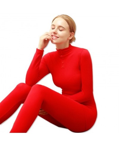 Winter Women Thermal Underwear Sets High-Collar Long Johns Ladies Clothing Comfortable Warm Thermo Seamless Underwear Suits $...