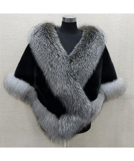 Women Fur Shoulder Wrap Bridal Shawls Winter Cape Female Jacket White Black Faux Fur Wedding Shrug Coat Warm Jaqueta Feminina...