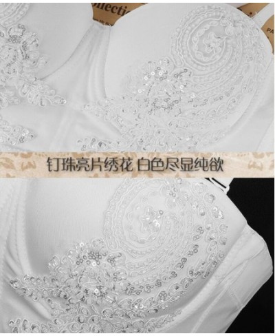 White embroidery Rhinestone Crop Top Women Shining Backless Bustier Sexy Festival Top Party Nightclub Vest cropped q819 $54.0...