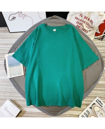 Summer Short Sleeve T-shirts Women Cotton Plus Size Solid Basic T Shirt Female Casual O-neck Hipster Tee Shirts Tops $31.67 -...