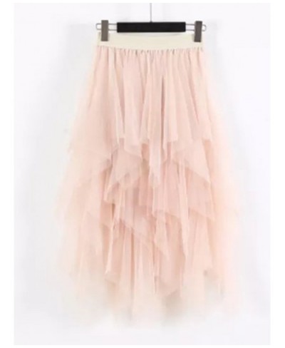 Long Tulle Skirt Women Fashion 2022 Spring Summer High Waist Pleated Maxi Skirt Female Pink White Black School Skirt Sun $29....