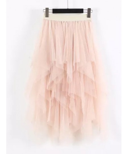 Long Tulle Skirt Women Fashion 2022 Spring Summer High Waist Pleated Maxi Skirt Female Pink White Black School Skirt Sun $29....