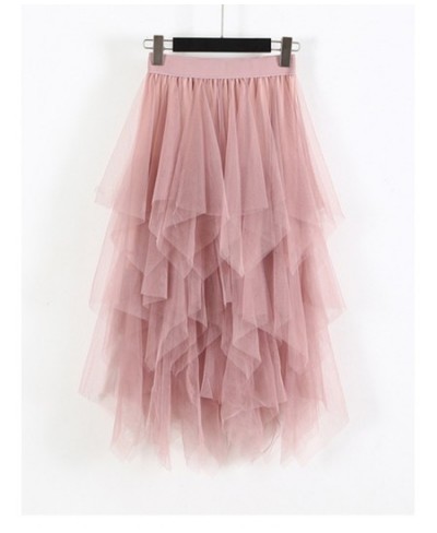 Long Tulle Skirt Women Fashion 2022 Spring Summer High Waist Pleated Maxi Skirt Female Pink White Black School Skirt Sun $29....