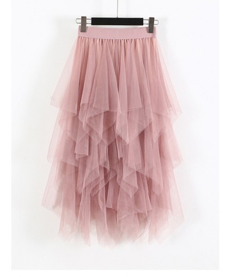 Long Tulle Skirt Women Fashion 2022 Spring Summer High Waist Pleated Maxi Skirt Female Pink White Black School Skirt Sun $29....