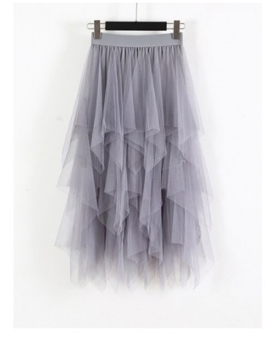 Long Tulle Skirt Women Fashion 2022 Spring Summer High Waist Pleated Maxi Skirt Female Pink White Black School Skirt Sun $29....