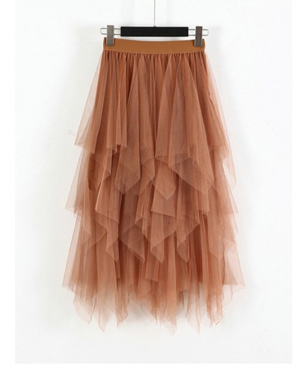 Long Tulle Skirt Women Fashion 2022 Spring Summer High Waist Pleated Maxi Skirt Female Pink White Black School Skirt Sun $29....