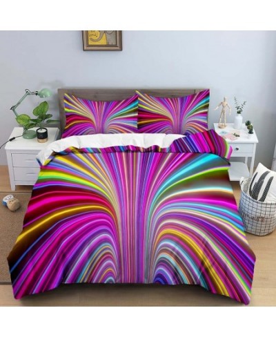 3D Duvet Cover Psychedelic Abstract Double Queen Bedding Set 2/3pcs Quilt Cover King Full Size Blue Polyester Comforter Cover...