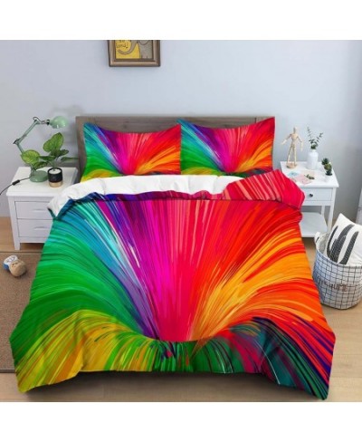 3D Duvet Cover Psychedelic Abstract Double Queen Bedding Set 2/3pcs Quilt Cover King Full Size Blue Polyester Comforter Cover...