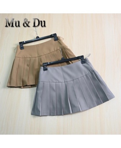 2023 Summer New Solid Versatile Pleated Short Skirt Women's Casual High Waisted A-line Skirts Academic Style Culottes Chic $4...