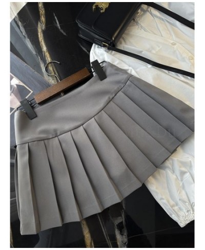 2023 Summer New Solid Versatile Pleated Short Skirt Women's Casual High Waisted A-line Skirts Academic Style Culottes Chic $4...