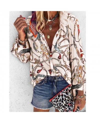 Fashion Long Sleeve Print Buttons Casual Womens Tops And Blouses 2023 Spring Autumn Office Women Shirts Plus Size 5xl Blusas ...