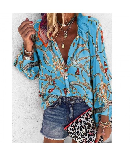 Fashion Long Sleeve Print Buttons Casual Womens Tops And Blouses 2023 Spring Autumn Office Women Shirts Plus Size 5xl Blusas ...