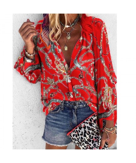 Fashion Long Sleeve Print Buttons Casual Womens Tops And Blouses 2023 Spring Autumn Office Women Shirts Plus Size 5xl Blusas ...