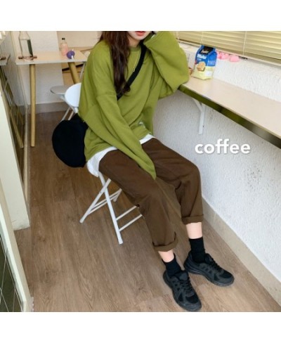 2022 autumn New Brown Straight Denim Vintage Slender Office Lady Jeans Women Trousers High Waist Large Size Pants Female KZ70...