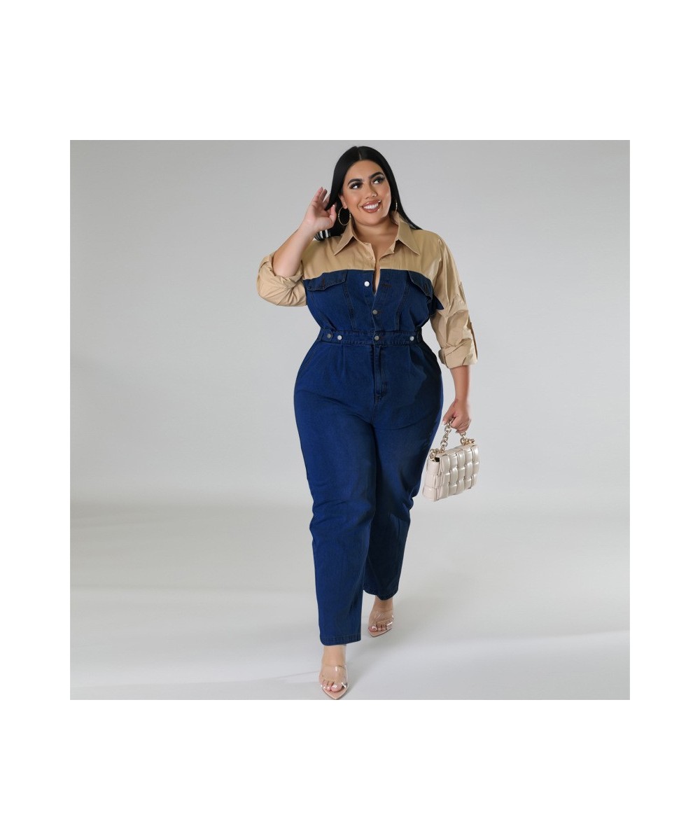 Plus Size All Season Large Size Women's Wholesale Source Denim Color Jumpsuit New Wholesaleing Customize $80.50 - Plus Size C...