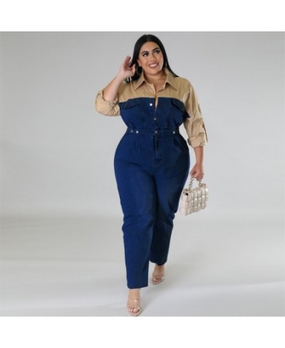 Plus Size All Season Large Size Women's Wholesale Source Denim Color Jumpsuit New Wholesaleing Customize $80.50 - Plus Size C...