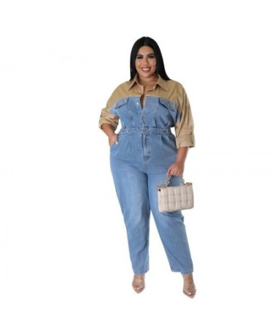 Plus Size All Season Large Size Women's Wholesale Source Denim Color Jumpsuit New Wholesaleing Customize $80.50 - Plus Size C...