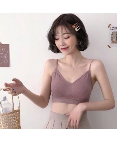 2023 High Elastic Bra Women Gathering Bralette Push Up Bra Summer Anti-light Wild Bra Tube Top Sexy No Rims Lingerie $12.44 -...