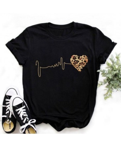 Summer Fashion Shirt Lips Leopard Graphic T Shirt Women Tops Base O-neckBlack Tees Kiss Leopard Lip Funny Girls Tshirt $21.95...