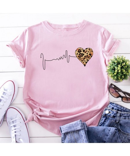 Summer Fashion Shirt Lips Leopard Graphic T Shirt Women Tops Base O-neckBlack Tees Kiss Leopard Lip Funny Girls Tshirt $21.95...