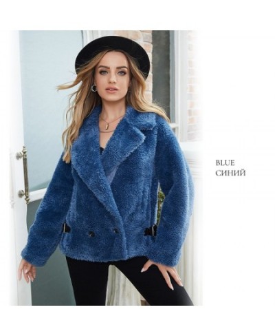 Teddy Coat Women Faux Rabbit Fur Coats Long Fur Jackets Autumn Winter Loose Coat Warm Female Jacket Women Casual N-DN19-2 $99...