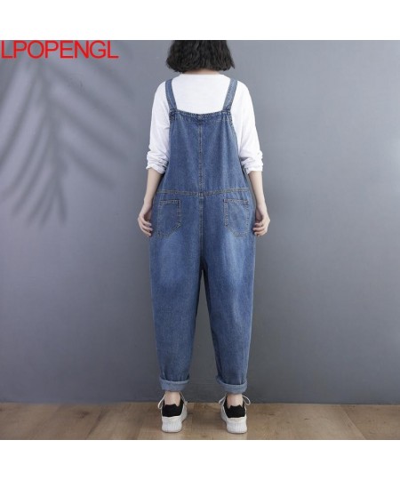 Jeans Loose Straight Jumpsuit 2022 Autumn New Embroidered Overalls Loose Casual Ripped Harem One Piece Pants Patchwork Romper...