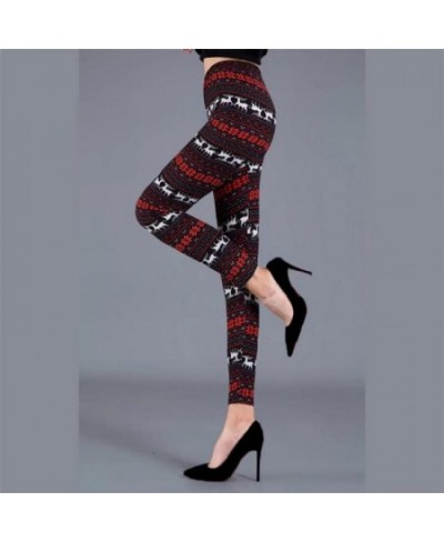 1 Pc Women Leggings Christmas Printed Slim Ladies Pants Winter Long Pants Windproof Lasting Warmth Leggings $22.37 - Bottoms