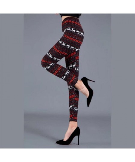 1 Pc Women Leggings Christmas Printed Slim Ladies Pants Winter Long Pants Windproof Lasting Warmth Leggings $22.37 - Bottoms