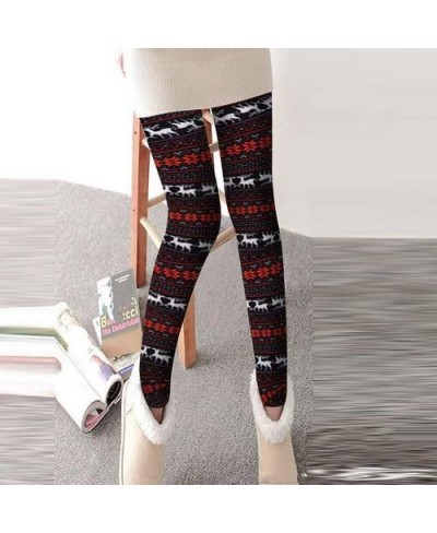 1 Pc Women Leggings Christmas Printed Slim Ladies Pants Winter Long Pants Windproof Lasting Warmth Leggings $22.37 - Bottoms