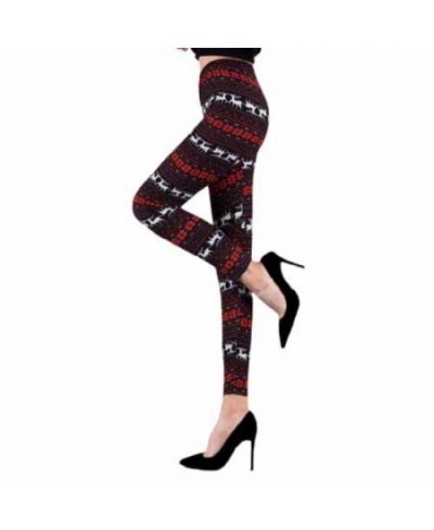 1 Pc Women Leggings Christmas Printed Slim Ladies Pants Winter Long Pants Windproof Lasting Warmth Leggings $22.37 - Bottoms