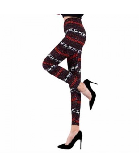 1 Pc Women Leggings Christmas Printed Slim Ladies Pants Winter Long Pants Windproof Lasting Warmth Leggings $22.37 - Bottoms