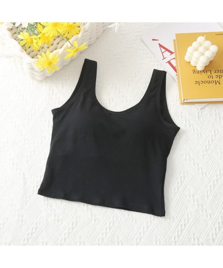 Women Bras Camisole Tank Sexy Fix Pad U Shape Backless Crop Tee Lingerie Bralette Beauty Back Tube Tops Sports Camis Underwea...