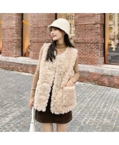 Vest Jackets Women Sleeveless Lamb Wool Chaleco Mujer Autumn Winter 2022 Waistcoat Short Coat Korean Fashion Casual Gilet Fem...