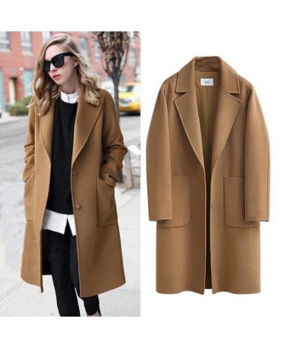 Winter Coat Long Women Jackets Casaco Feminino Girl Black Wool Trench Coat Plus Size abrigos mujer Jacket Women Clothes 2022 ...